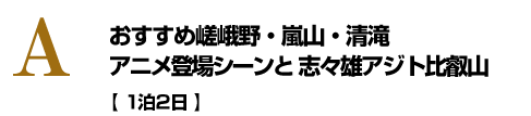 おすすめ嵯峨野・嵐山・清滝    
アニメ登場シーンと志々雄アジト比叡山
